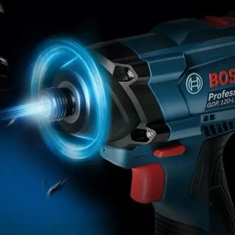 

BOSCH GDR120-LI 12V Cordless Impact Driver Compact High Torque Hex Bit Holder LED Light Furniture Assembly Tool