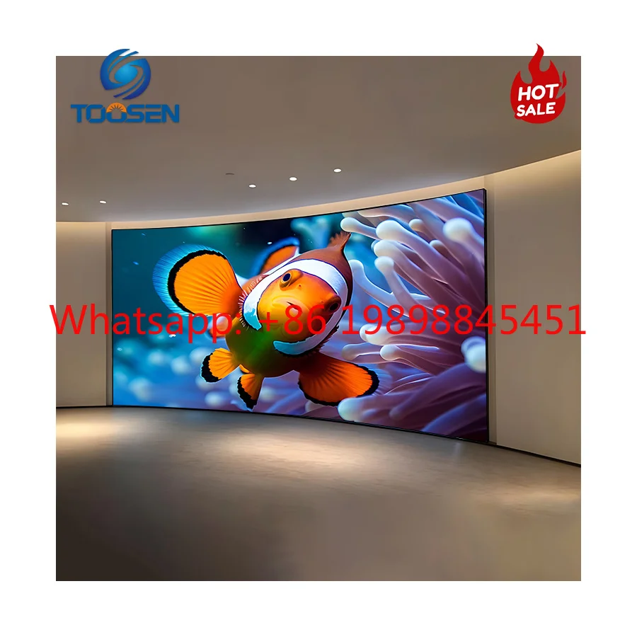 Toosen P1.2/P1.5/P1.8/P2.5 Curve LED Video Wall, Indoor SMD Full Color Giant Display for Church