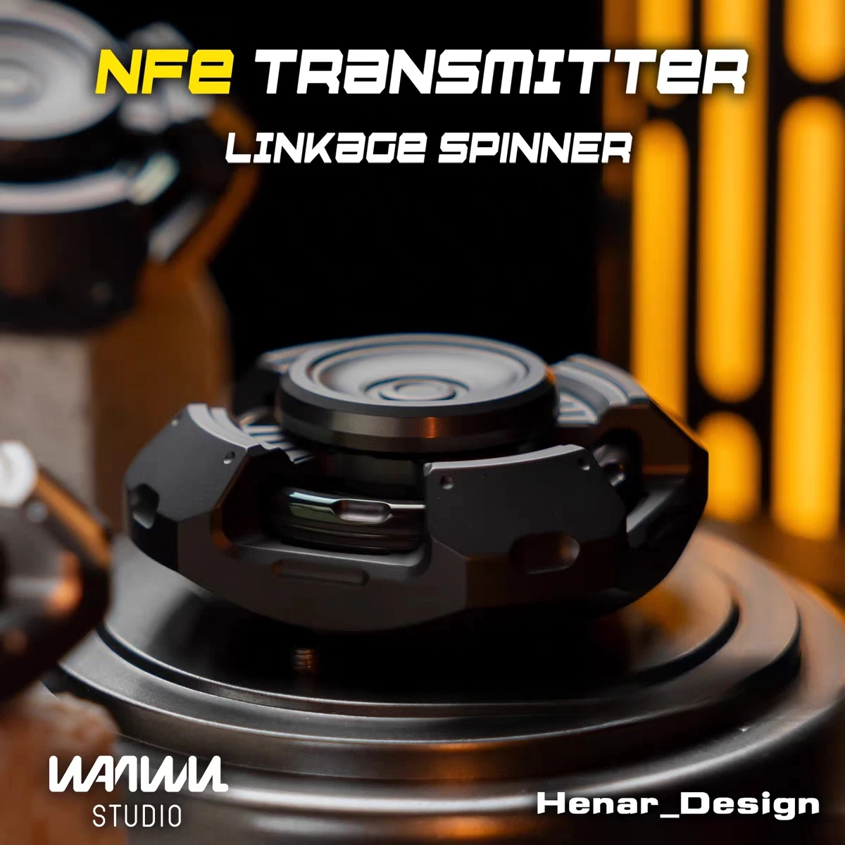 WANWU EDC Energy Tower Vierblättriges mechanisches Metall-Zentrifugalratsche Fidget Spinner Stressabbau-Spielzeug