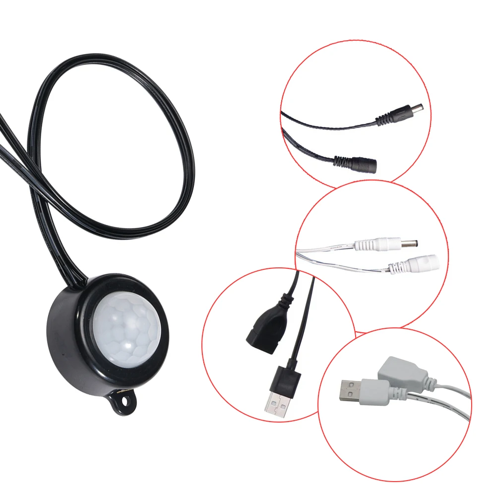 2025 interruptor infravermelho do sensor de movimento do corpo pir dc 5v - 24v 5a interruptor do detector do sensor fotossensível para a cor única rgb conduziu a tira