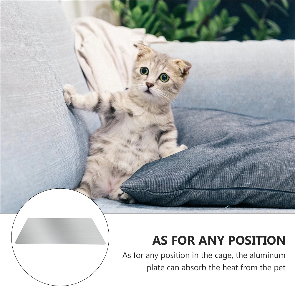 

Pet Cooling Board Lightweight Aluminum Summer Mat for Dog Cat Reusable Heat Dissipation Pad Pet Supply Cooling Mat Ice Bed