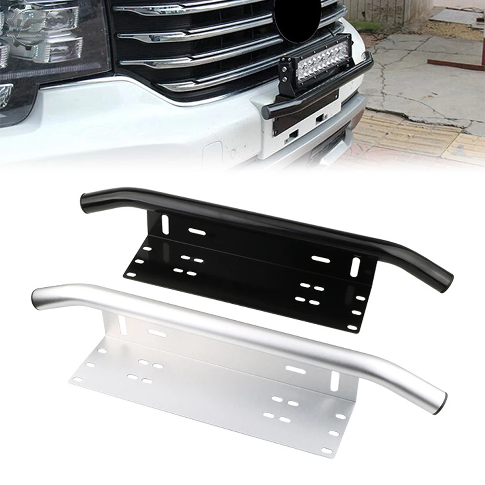 Front Bumper License Plate Universal SUV Lamp Holder Light Mount Bracket Aluminum Off Road Led Lamp Bar Frame Holder