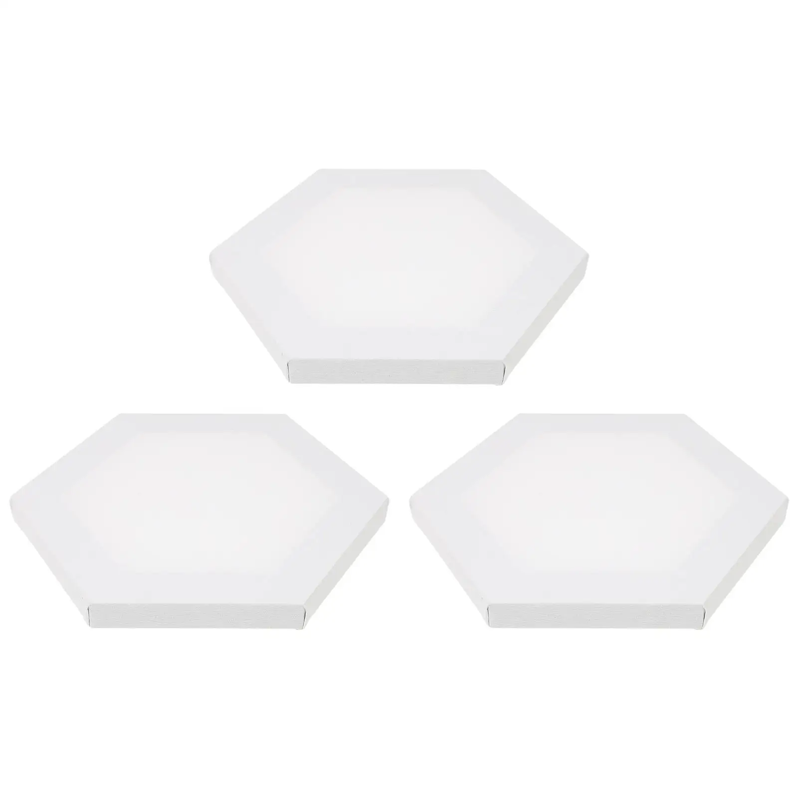 

3 Pcs Hexagon Oil Painting Frame Child Paper Drawing Tablets Kids Wood Canvas Cotton Wood Lightweight Compact Store