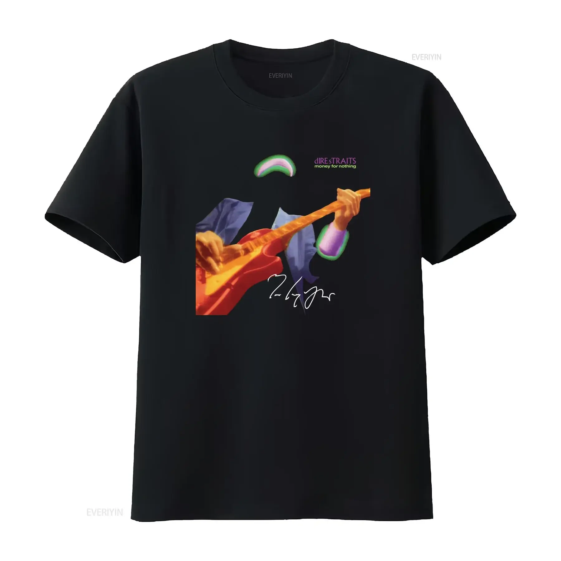 Mark Knopfler Dire Straits Band Fan-T-Shirt Schwarz S 2345XL Herren T-Shirt BC2921 Vintage Washed Casual Homme Streetwear Atmungsaktiv
