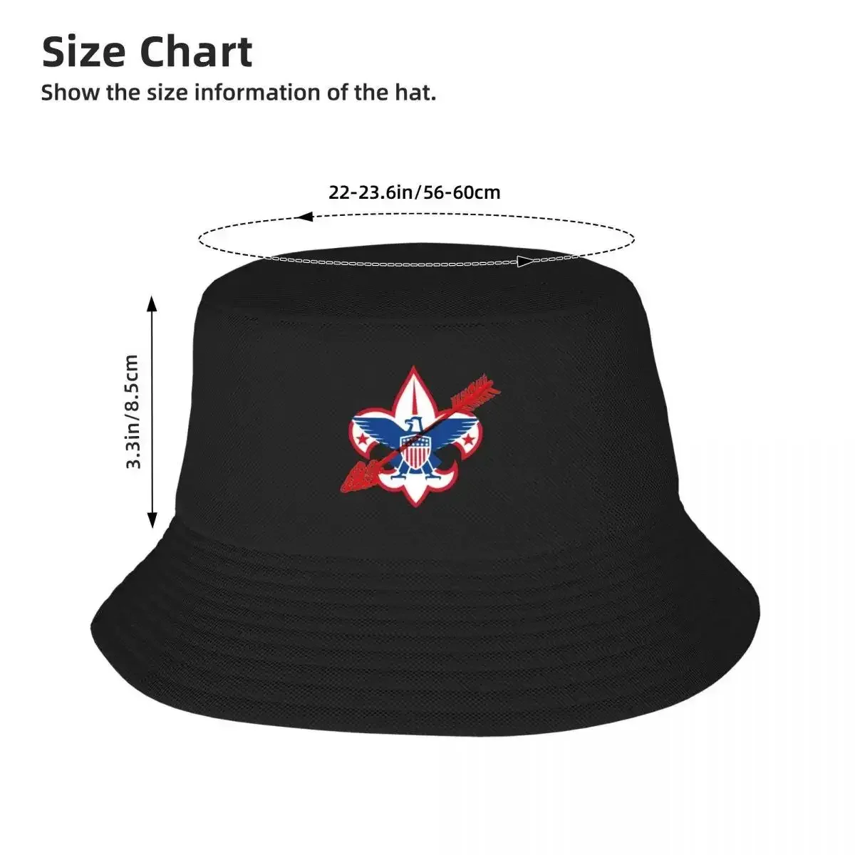 Ordem Scout da flecha Bucket Hat Hip Hop Rugby Boy Feminino