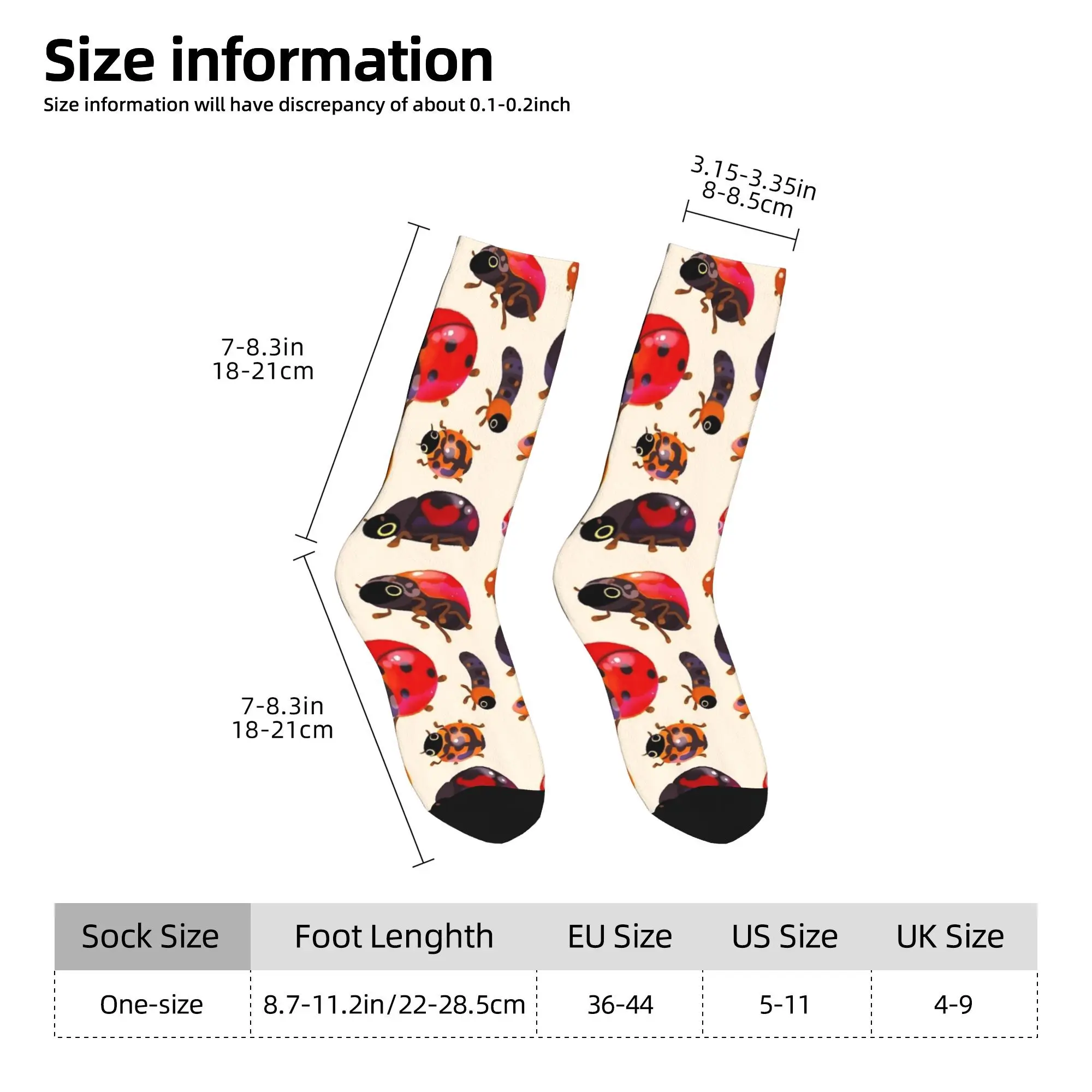 Lady beetles Insects Socks  Non-Slip Stockings Men Breathable Running Sports Socks Winter Gothic Design Socks