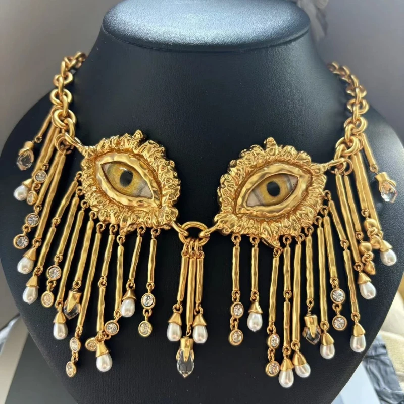 Europe America Eyes Tassel Waist Chain Necklace Women Designer Brand Top Quality Luxury Jewelry Trend