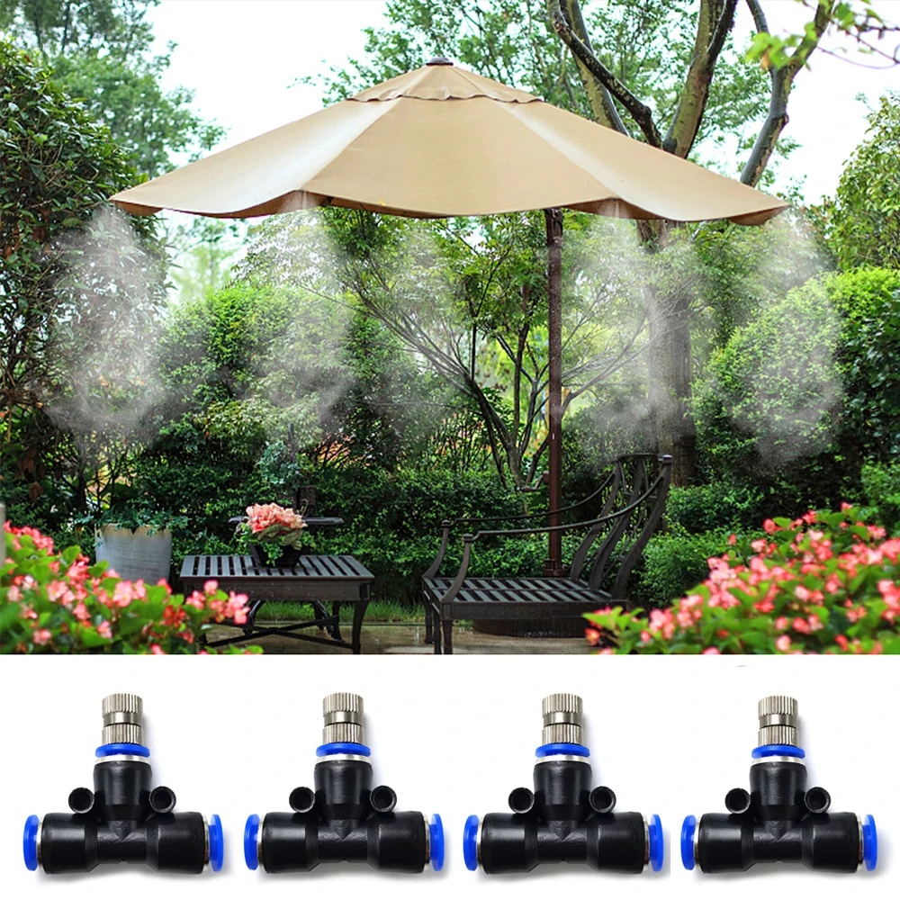 20Pcs Low Pressure Misting Cooling System Atomizing Nozzles 6mm Slip Lock Quick Connector Humidify Watering Landscapingc Sprayer