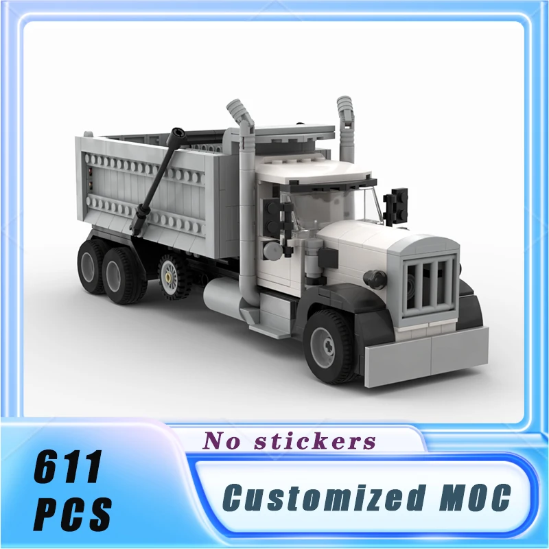 City Vehicle MOC Peterbilt Dump Truck Building Blocks Model Bricks Sets Assemble Display Children's Toys Gifts