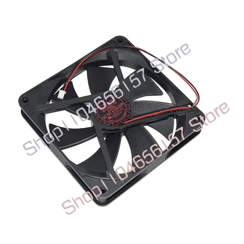 J 14cm dc12v 0.70a ventilador de refrigeração silencioso de linha dupla 140x140x25mm D14SH-12 para mineração psu reparação substituição de fonte de alimentação atx