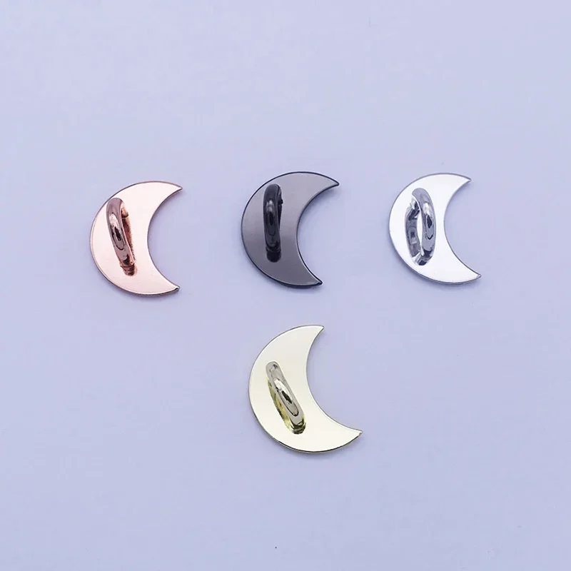 2/4 pezzi adesivi in metallo stelle luna fiocco porta ciondoli per telefono custodia per telefono anello per dito supporto gancio fibbia fascino chiusura accessorio stringa