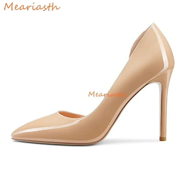 

Meariasth Women’s High Heel Slip on Pumps Pointed Toe Classic Fashion 4inch 10cm Party Stiletto Heels Dress Office Wedding Shoes