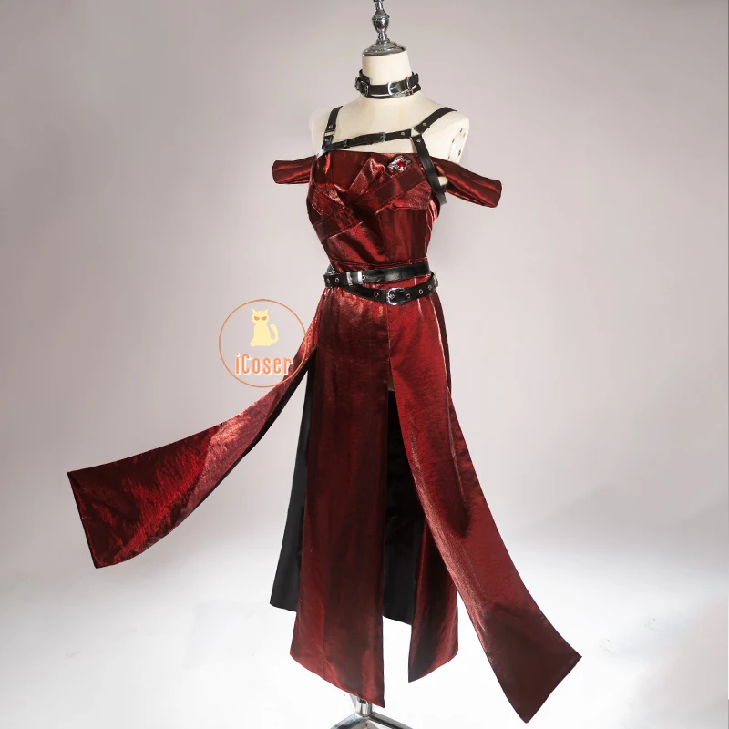 Love and Deepspace Heroines Cosplay Costume Red Dress Enchanting Veil Uniform Sylus Relentless Conqueror Halloween Party Women