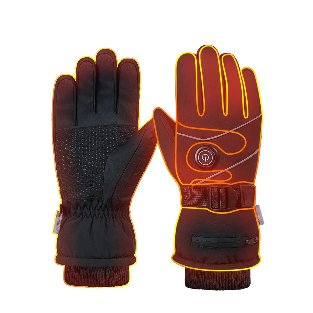 

Sports Outdoor Winter Waterproof Warm Rechargeable Battery Thin Heated Glove Liners Touch Screen Electric Heating Gloves