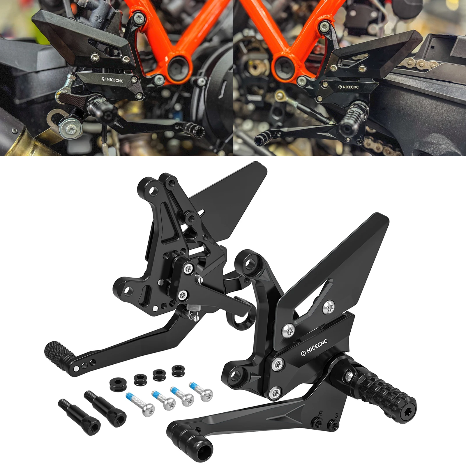 

Motorcycle Foot Shifter Footpegs Rearsets Rearset for KTM 1290 Super Duke R 2020 2021 2022 2023 2024 1290 Super Duke R EVO