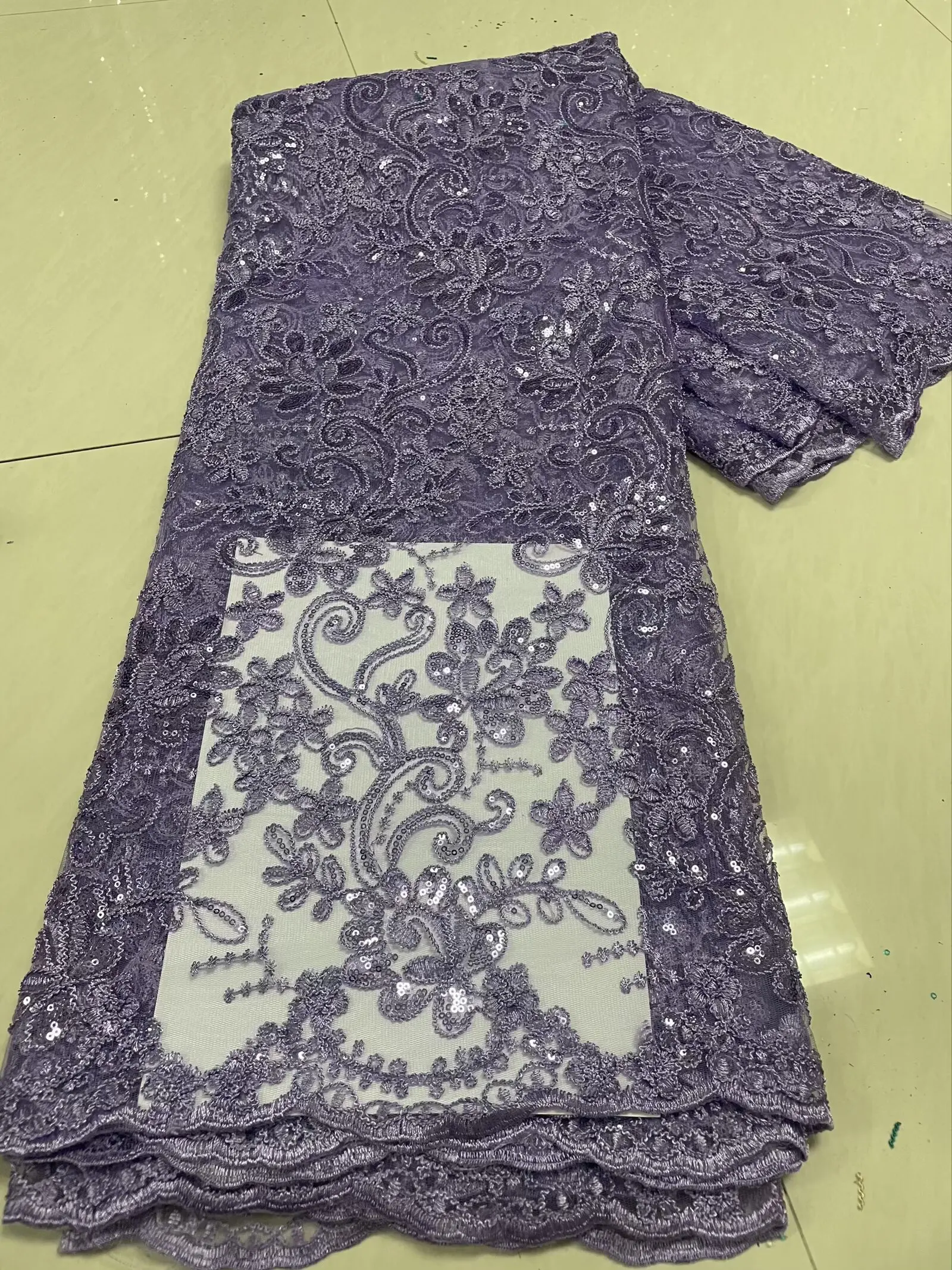 

African Lace Fabric 2025 Sequins Embroidery Groom Nigerian Bridal High Quality French Tulle Lace Fabric For Wedding Dress-25L