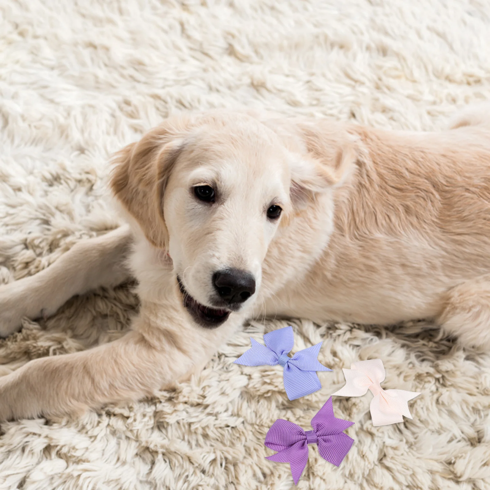 

8Pcs Dog Bows Clips Cute Puppy Hair Bows Small Medium Large Dogs Multi-Colored Grooming Hair Accessories Small Dog Bowknot