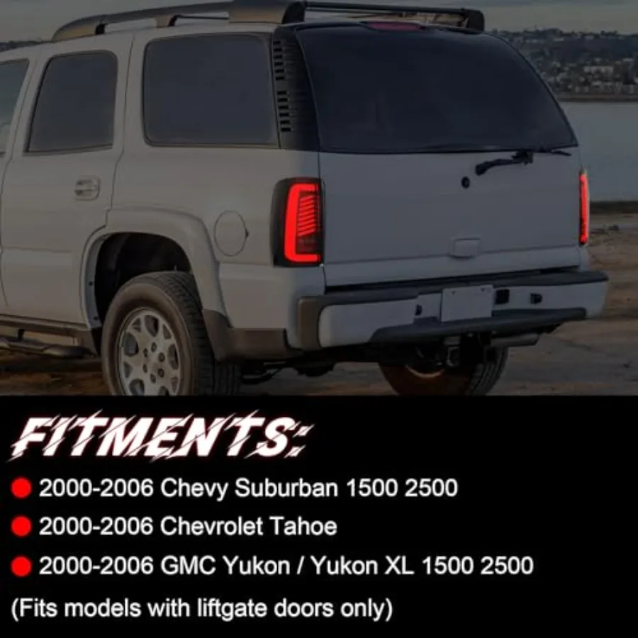 مصابيح خلفية LED متتابعة لـ 20002006 تشيفي سوبربان 1500 2500 تاهو جي إم سي يوكون يوكون XL 1500 2500 مع بداية الرسوم المتحركة داينا #3