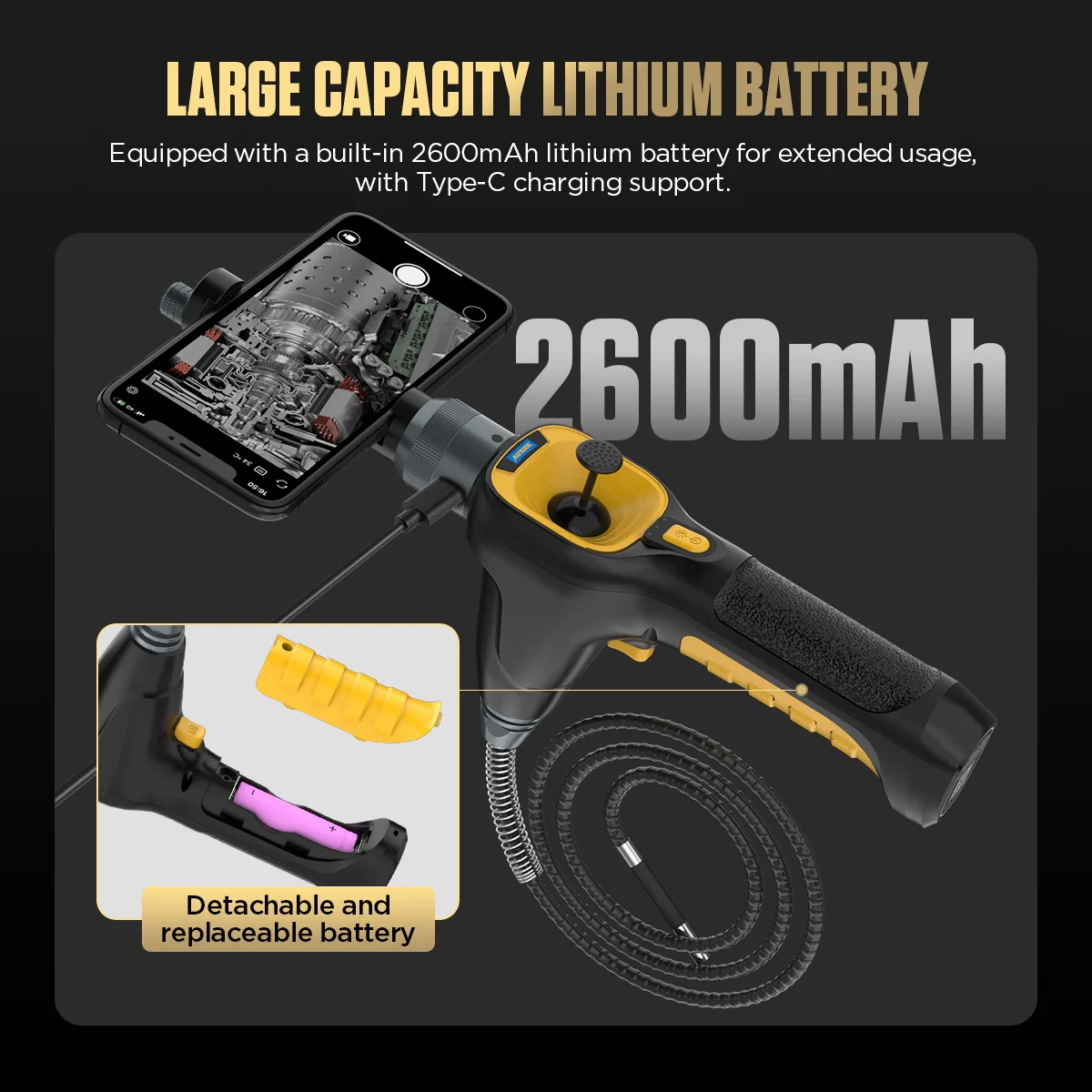 Industrial Portable  Endoscopic Hd Mini Wireless System Endoscope With Flexible Camera Fit for Android Ios