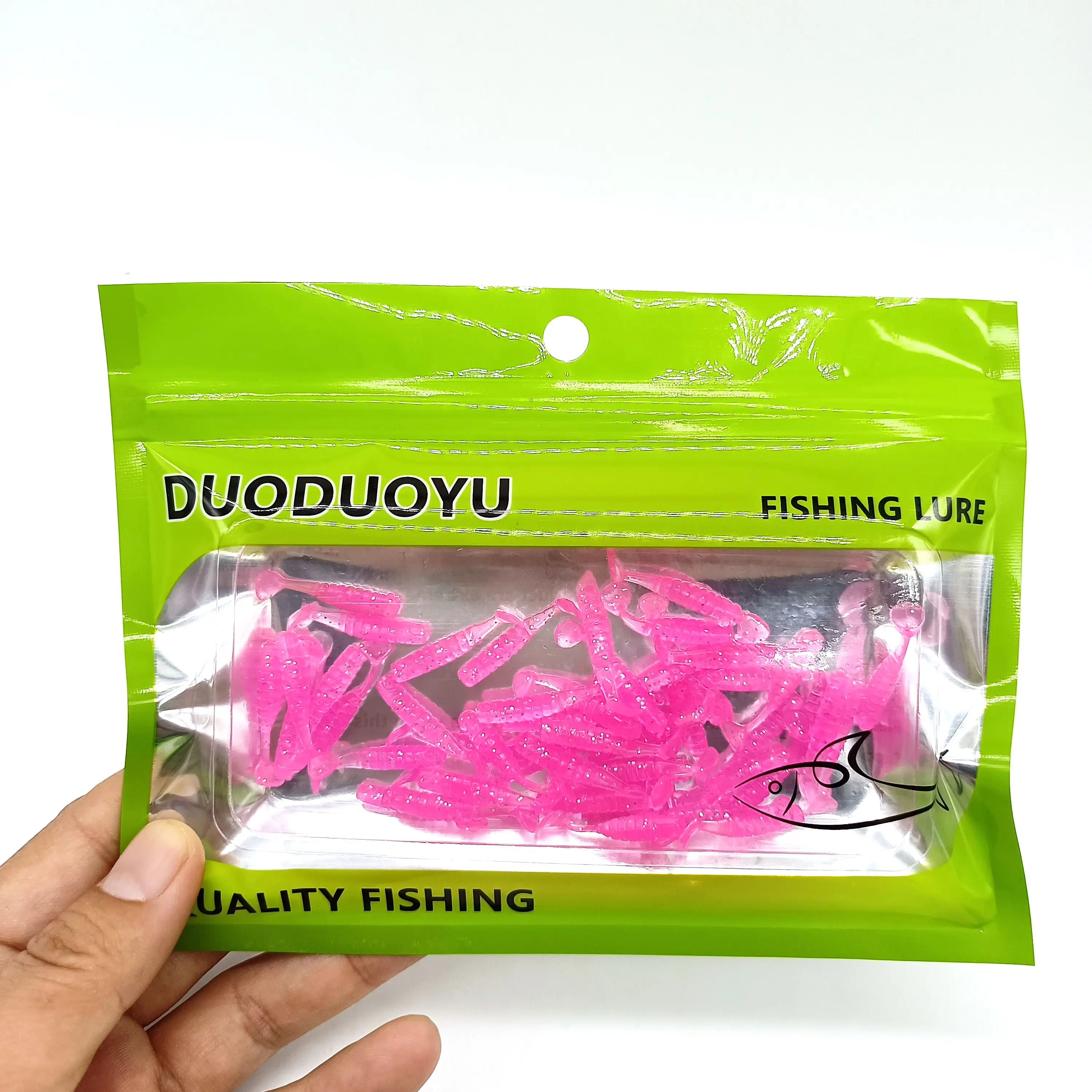 DUODUOYU 50PCS Kleine angeln paddel schwanz weichen köder 25mm/35mm Isca Künstliche jig mini kleine fisch köder angeln multicolor Tackle – Detail 16