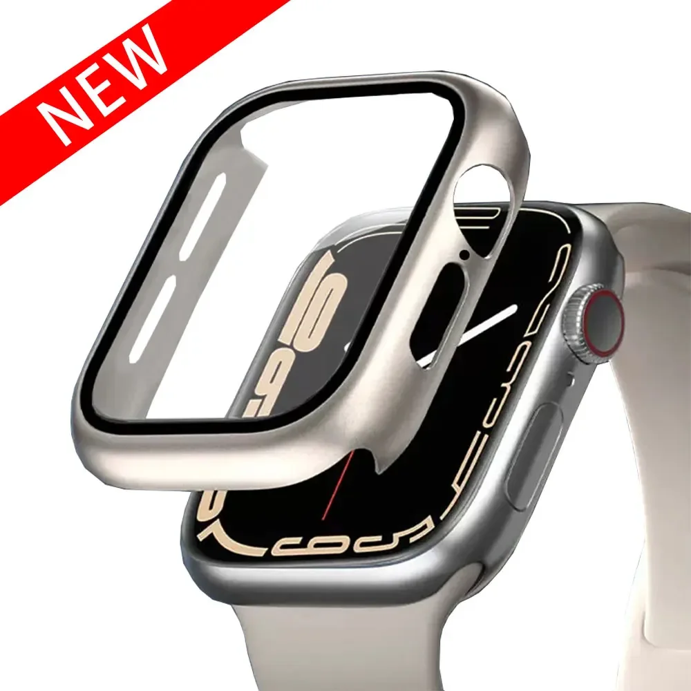 Starlight Screen Protector Voor Apple Watch Case 44Mm 45Mm 41 40Mm Iwatch 6 Se 5 3 42Mm 38Mm Gehard Glas + Hoes 7 8 Ultra 49Mm