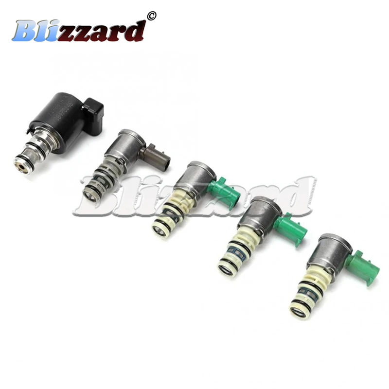 5Pcs Transmission Solenoid Valve Kit 5L40E Fit for BMW 3-Series CADILLAC CTS 2001 2002 2003 2004 2005 2006 2007