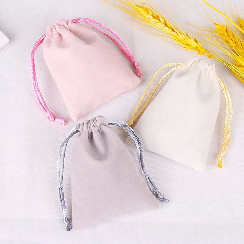 1pc Velvet Drawstring Bags Soft Fabric Storage Bag for Wedding Party Gift Candy Beads Bracelet Jewelry Packaging Jewelery Pouch