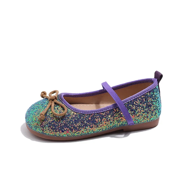 Fashion Girl Shoes New Summer Versatile Kid Shoe Shiny Exquisite Simple Leather Shoe Sweet Flat Trendy Princess Shoes Mary Jane