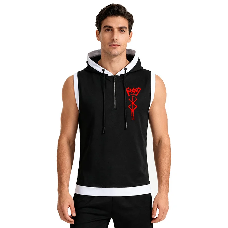 

Solid Color 2026 Brand New Men's Tank Tops Vest Sleeveless Tees For Male Hooded Man Vests Tops Hip Hop Men Tank Top T shirt