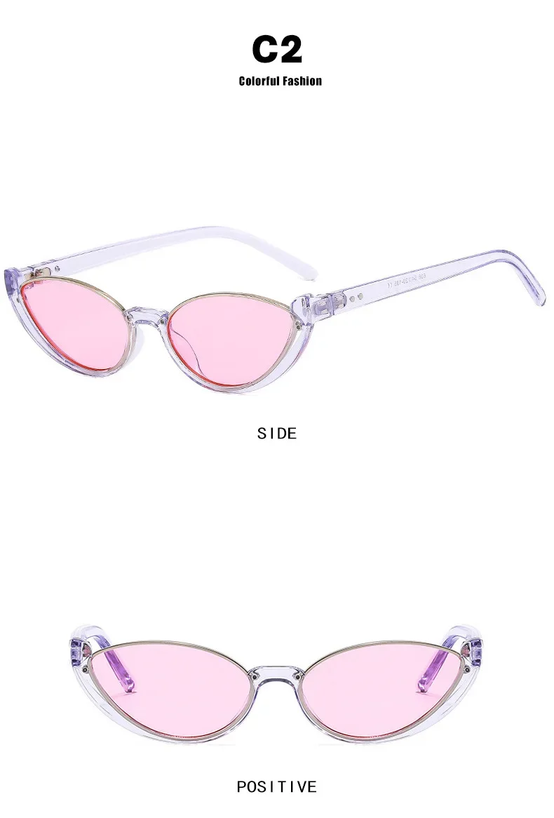 Damen-Sonnenbrille mit halbem Rahmen, Metallscharnier, personalisierte Avantgarde-Sonnenbrille und Accessoires – Detail 10