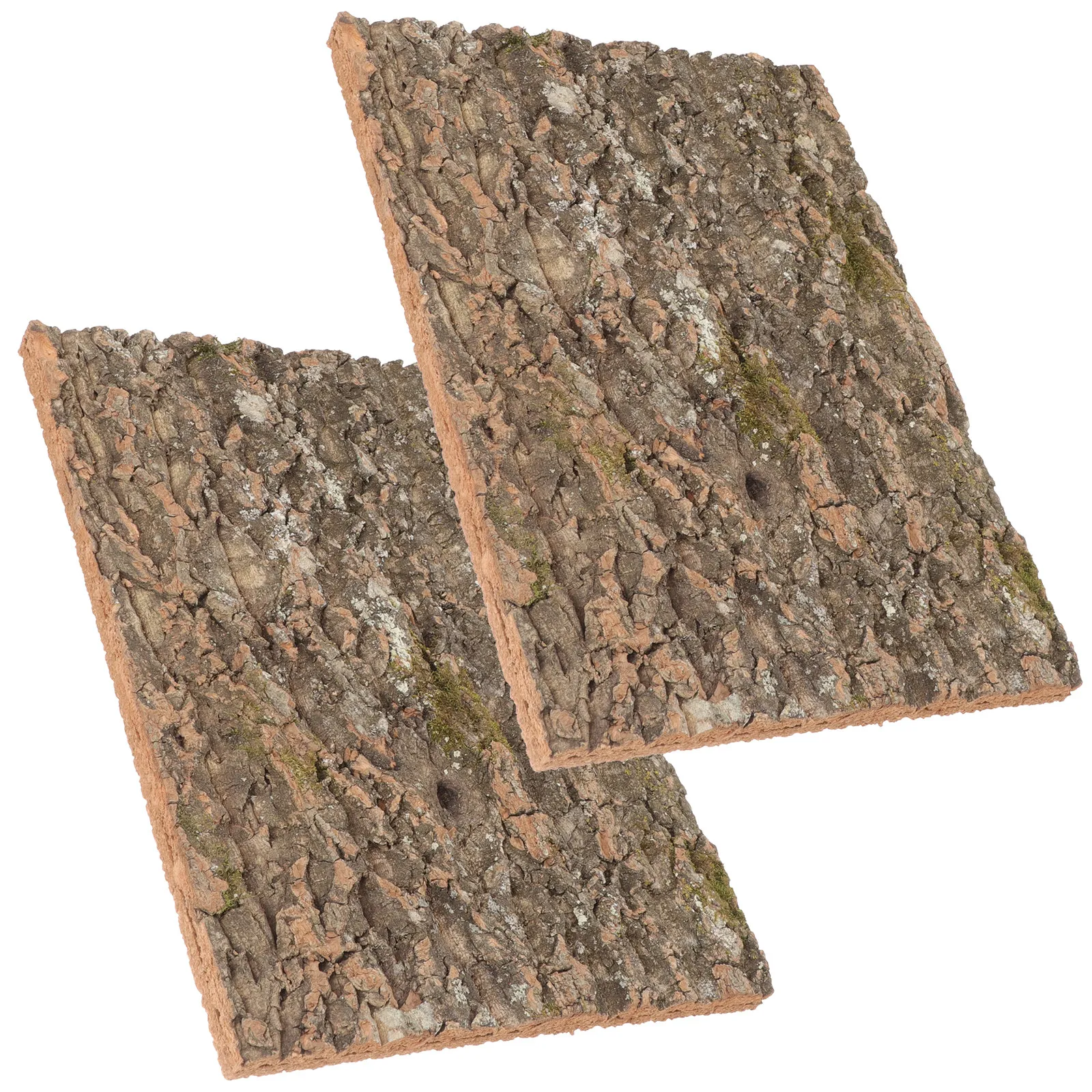 

2Pcs Reptile Cork Bark Background Natural Climbing Wall Terrarium Aquarium Panel Habitat Decor Climbing Terrarium Decor
