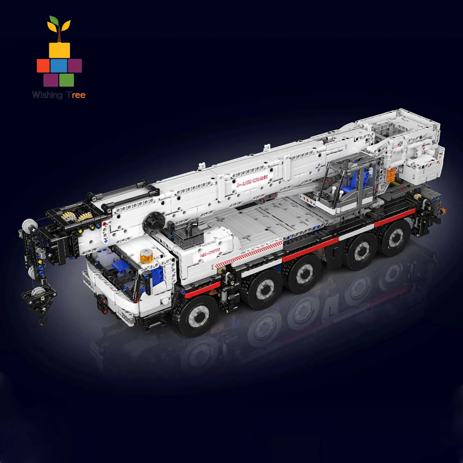 مجموعة مكعبات بناء الرافعة من مولد كينج 17075 LTM1110 3248 قطعة نموذج هندسي مع لعبة جذعية للتحكم في التطبيق للبالغين