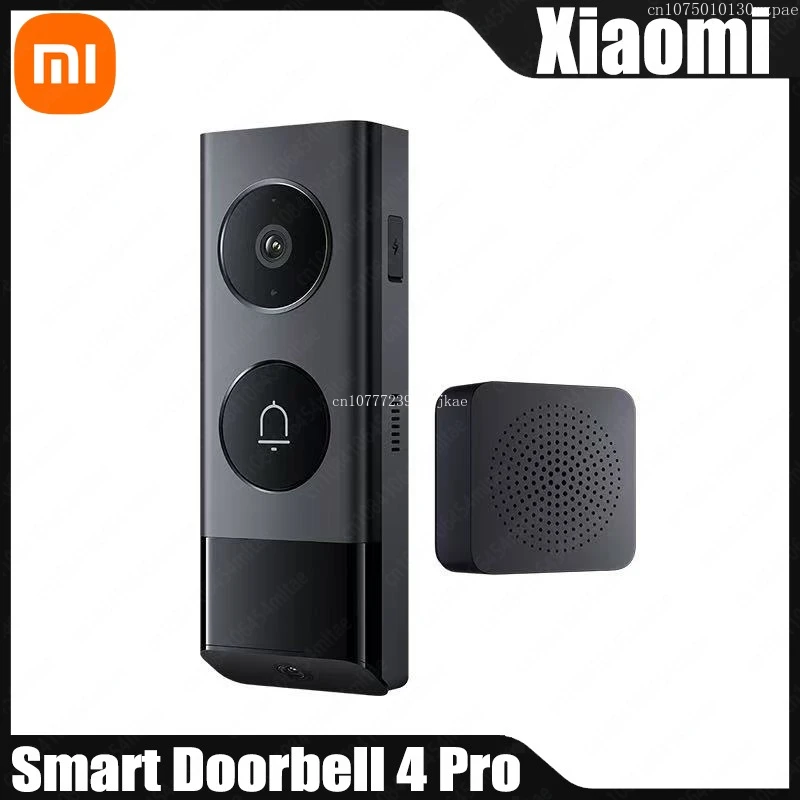 

Умный дверной звонок XIAOMI MIJIA 4Pro 5MP Ultra HD Инфракрасное ночное видение 150 ° Двойная камера Smart Security Video Doorbell