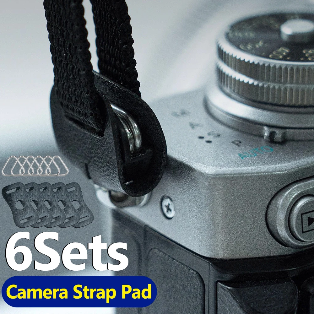 Leather Protector Cover Pad Soft Camera Strap Triangle Split Ring Hook Protective Covers for Nikon Sony Olympus Pentax DSLR
