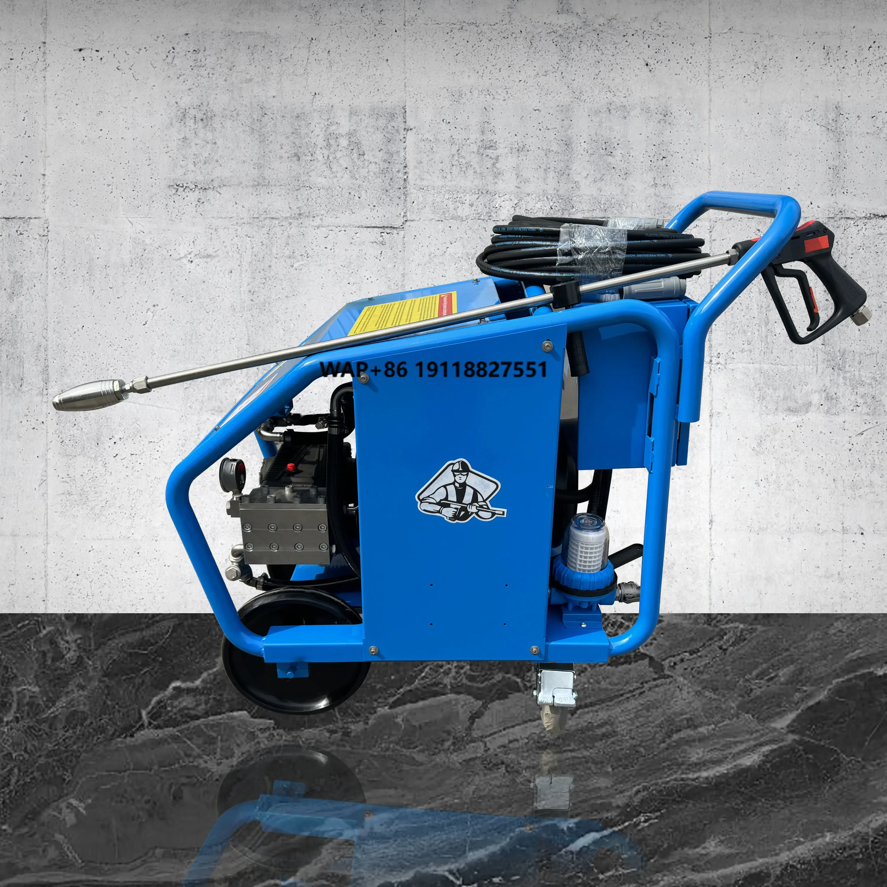 

15KW 7250Psi 500Bar 16LPM Commercial Buildings Washing and Cleaning Industrial High Pressure Washer Remove Rust Deburring