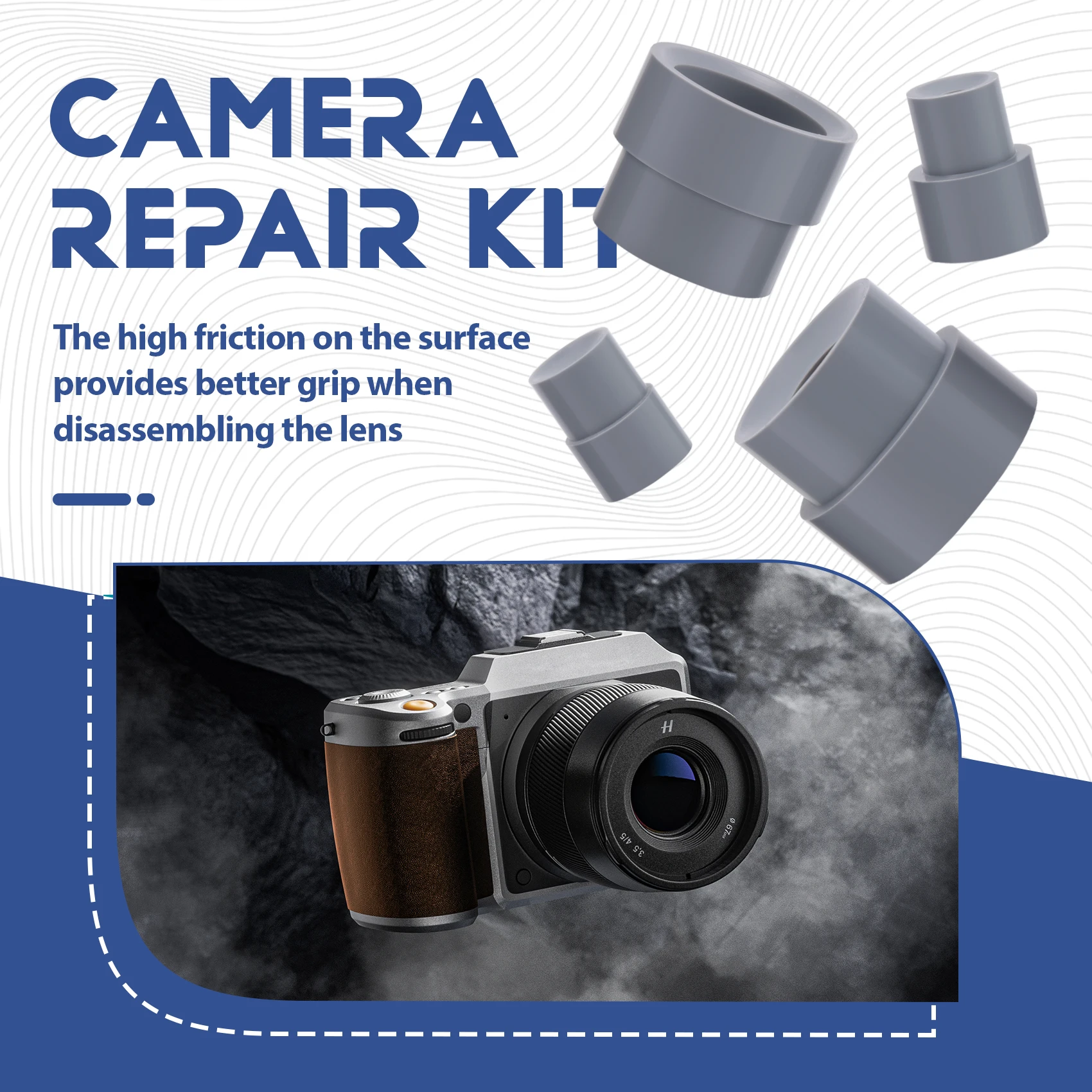 Beauty 9Pcs/Set Lens Repair Tool Kit for Camera DSLR Ring Removal Rubber 8-83Mm Photo Studio Accessories