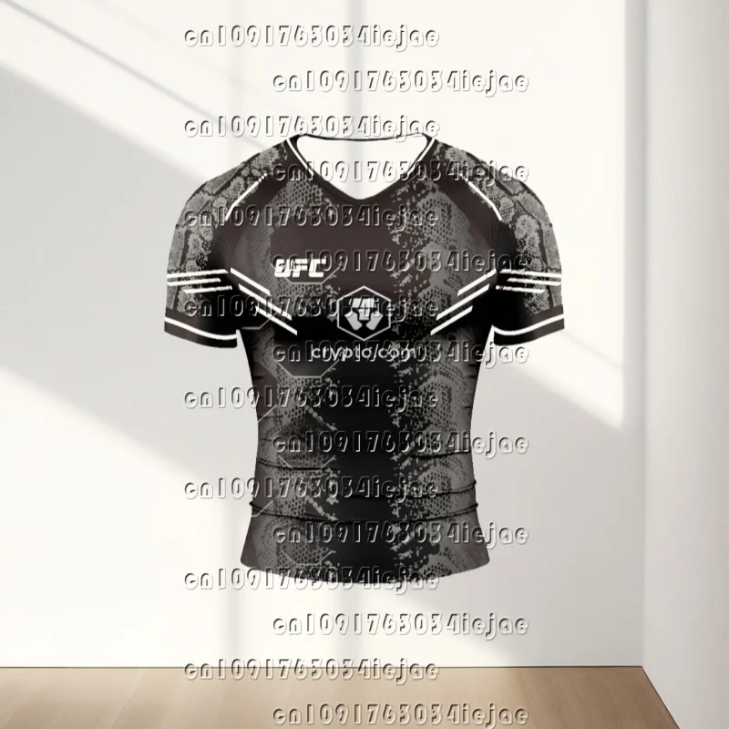 

Лето 2026, новая мужская и женская дышащая быстросохнущая тренировочная рубашка UFC Ultimate Fighting Championship с коротким рукавом