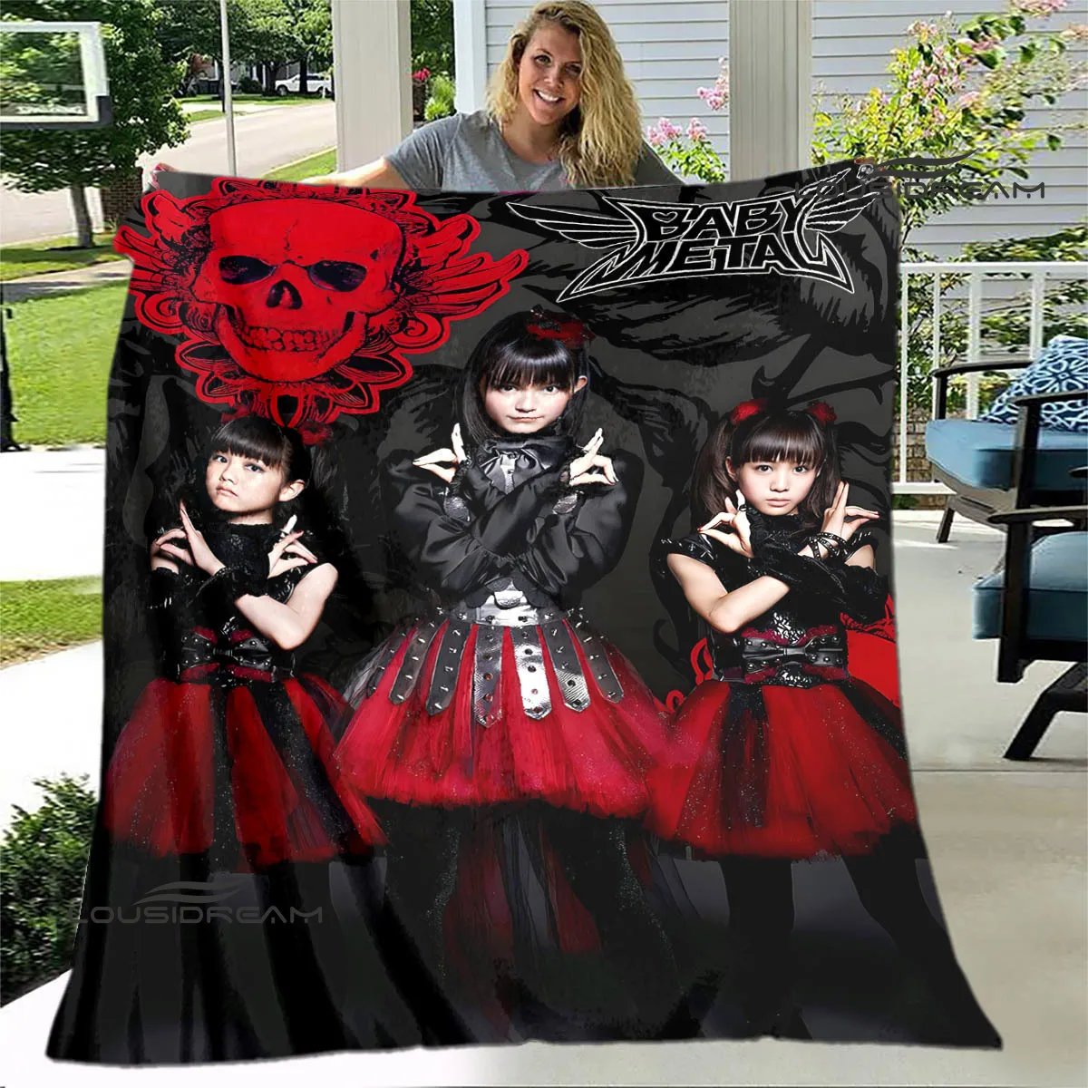 Babymetal combination blanket Flange Warm blanket home travel blanket soft and comfortable blankets picnic blanket birthday gift