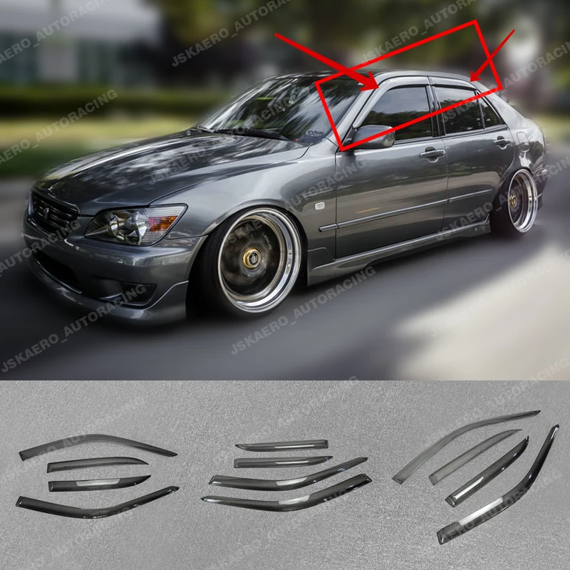 

For Lexus SXE10 Altezza Z Zenki Carbon Fiber Rain Wind Visor Deflector Cover car BodyKits