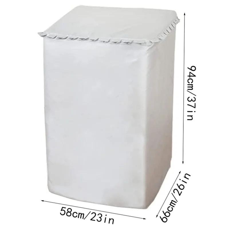 A60I تحميل علوي غطاء مجفف الغسالة حامي للغسالة الغبار مقاوم للماء الأشعة فوق البنفسجية حماية غسالة حامي فضي M #4