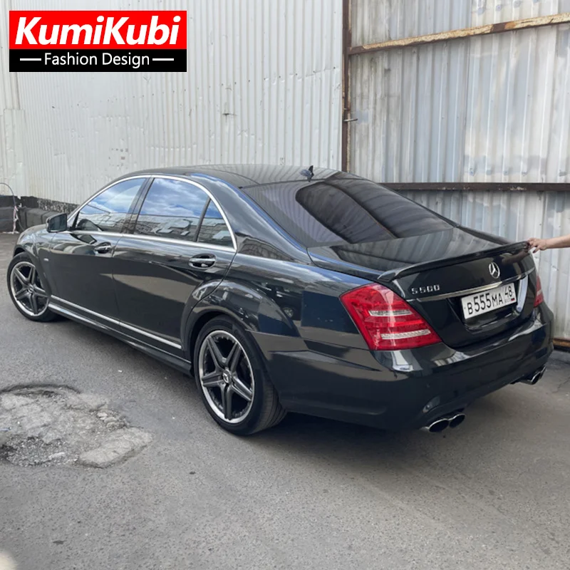 W221 AMG Style Spoiler For Mercedes Benz S Class W221 2005-2013  Car ABS Rear Spoiler Wing Trunk Lip S320 S400 S420 S450 S600