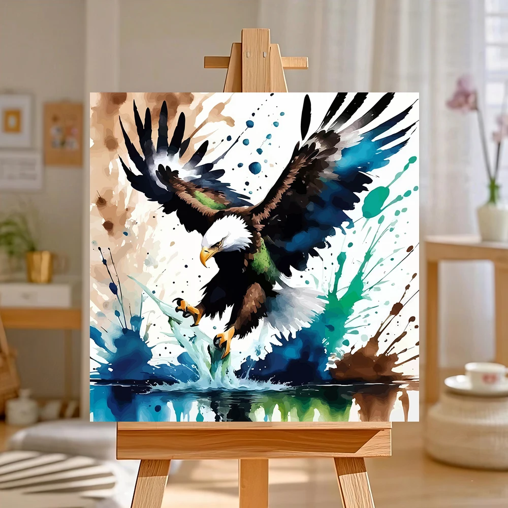 Huacan Malen nach Zahlen, Weißkopfseeadler, Zeichnen nach Zahlen, Tier, DIY, digitales Ölgemälde, Kunst und Handwerk, Heimdekoration, Geschenk
