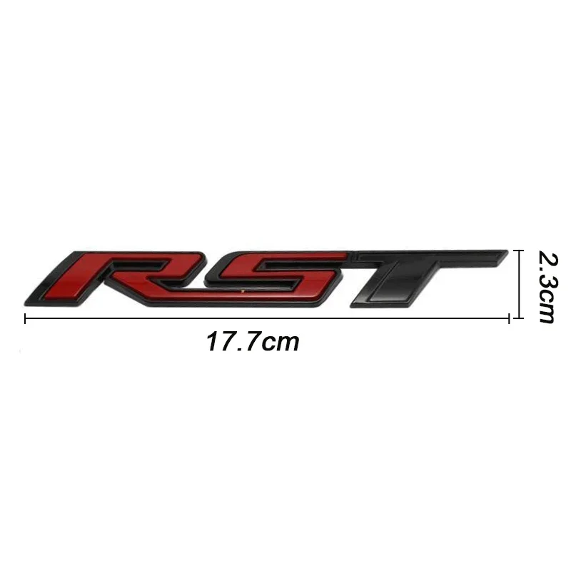 Metal Car Front Hood Grille Emblem for RST Logo Chevrolet Cobalt Camaro Spark Epica Auto Body Rear Trunk Tail Badge Decal