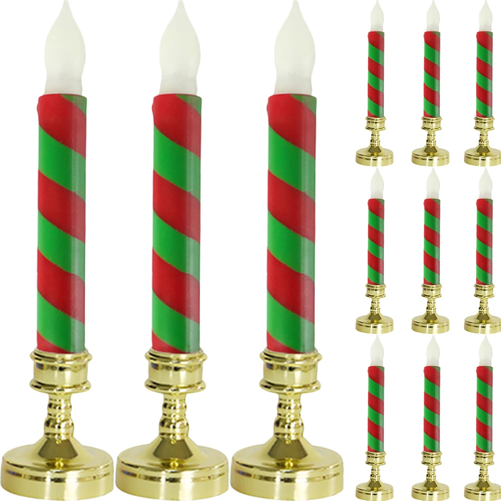 12 Uds C les luces LED sin llama C eléctricas C les operadas decoración de fiesta de Navidad suministros para el hogar