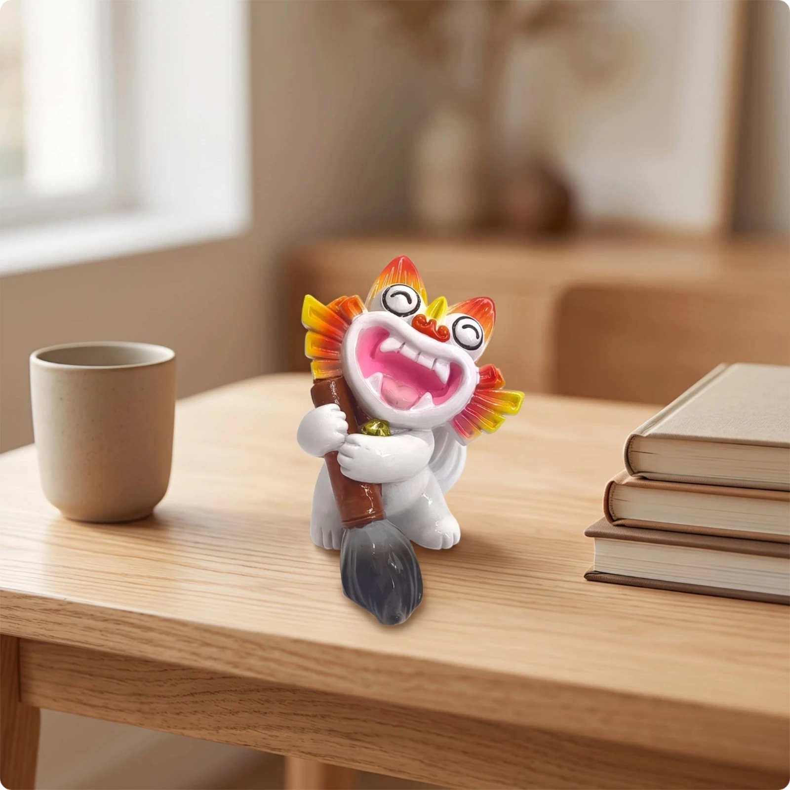 Fortune Cat Figurine Decorative Fortune Cat Figurine Small Mini for Collectors, Desk, Shelf view 2