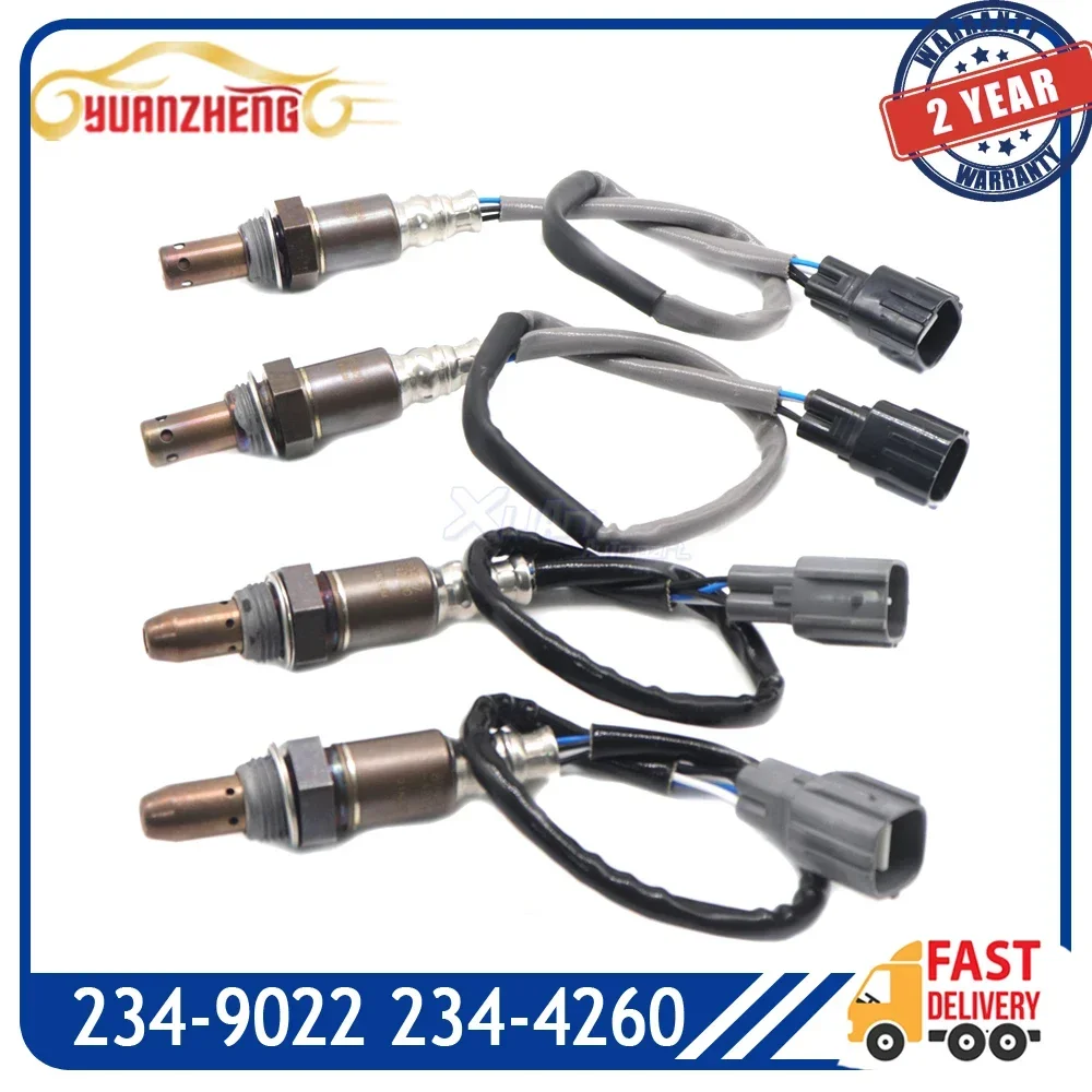 4PCS Up+Downstream 234-9022 234-4260 Air Fuel Ratio Lambda O2 Oxygen Sensor for Toyota Tacoma 2.7L L4 2011-2012 Front Rear