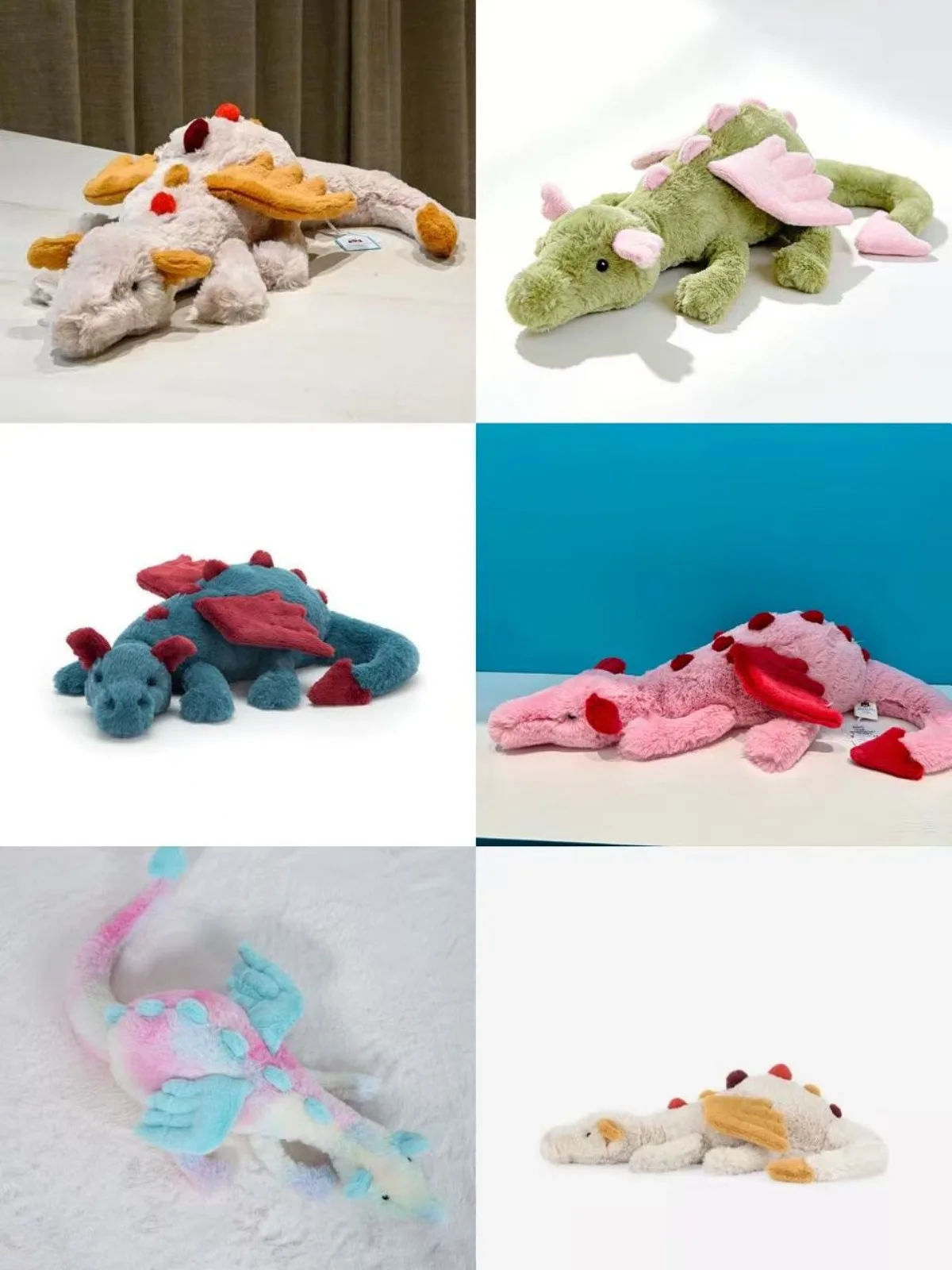 55cm Gift Matcha Dragon and Scarlet Heart Dragon Plush Toys, Cute and Soothing Companion Plush Toys, Holiday and Birthday Gifts