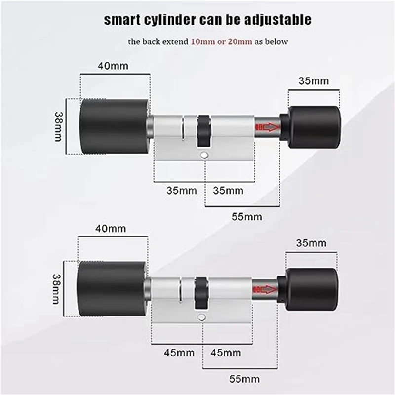 Fingerprint Lock Home Lock Anti-Theft Door Wooden Door Spherical Lock Durable Black