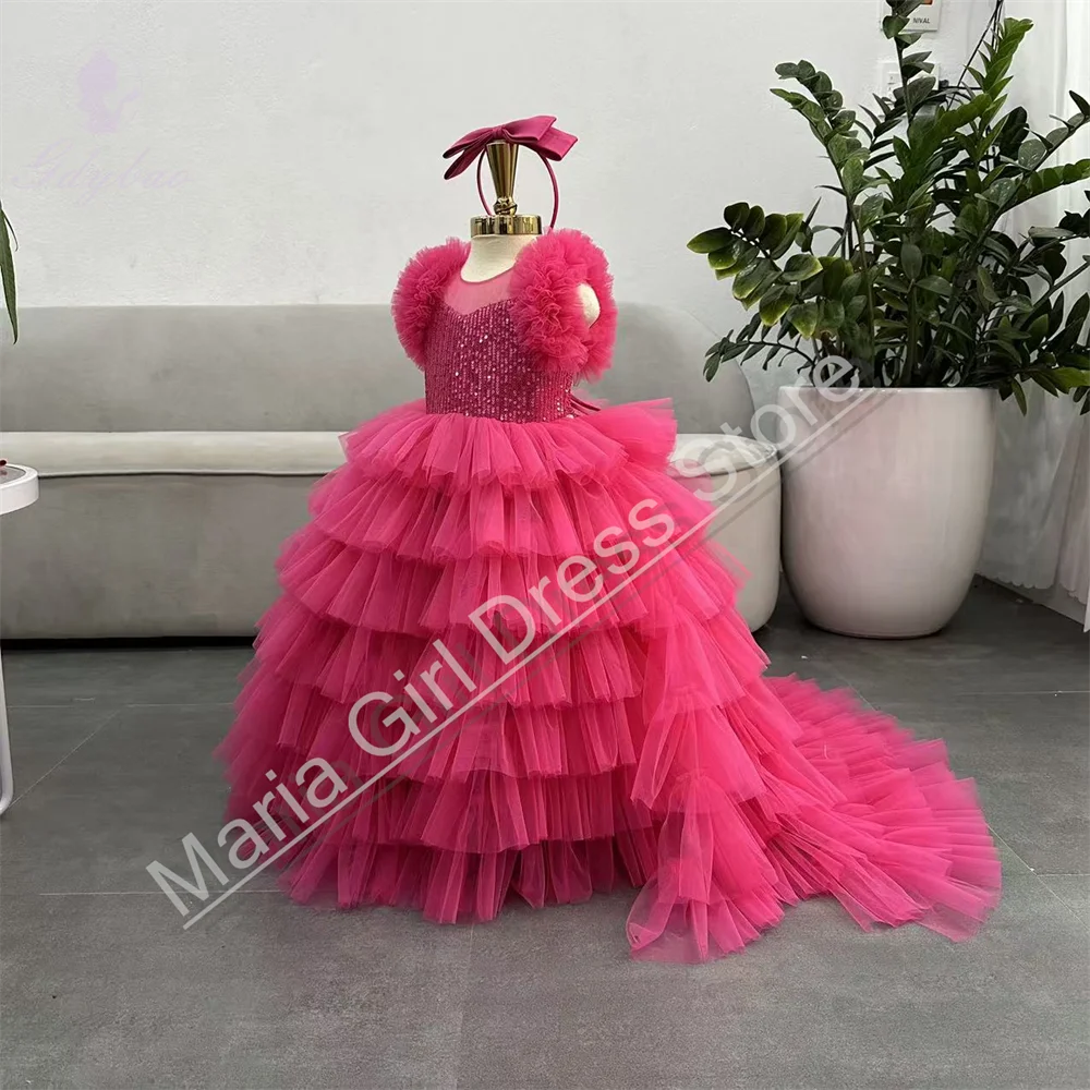 

Bridesmaid Dress Sparkling Fluffy Girl Beauty Pageant First Communion Host Performance Birthday Wedding Evening Gown