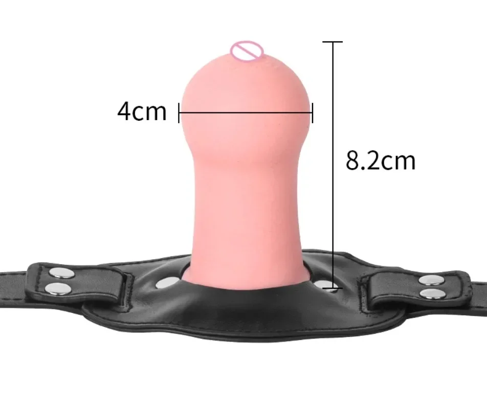 Nova boca de silicone mordaça realista buceta mamilo boca plug sextoy femme ajustável bondage conjunto gay castidade penetração bdsm brinquedos